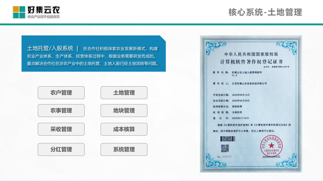 土地托管/入股 业务流程